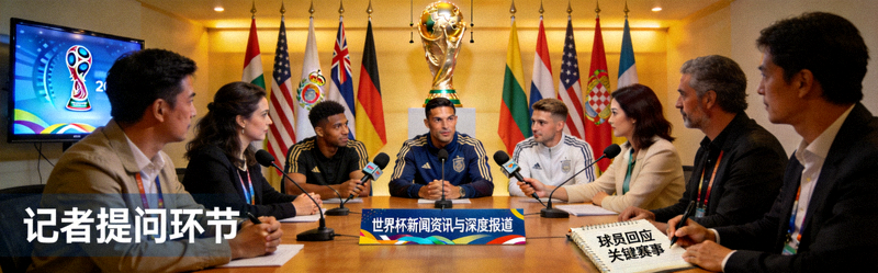 世界杯新闻资讯与深度报道 - 显示记者采访与新闻发布会的场景
